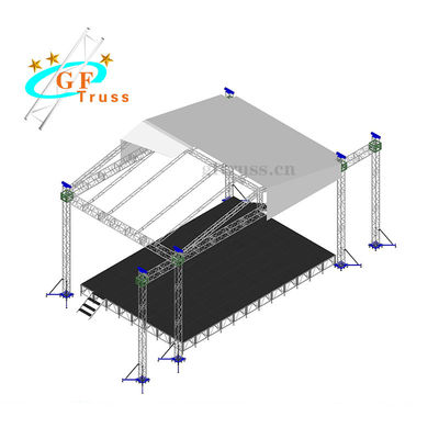 aluminio resistente de la exhibición del braguero de la etapa de 290*290m m para el acontecimiento al aire libre