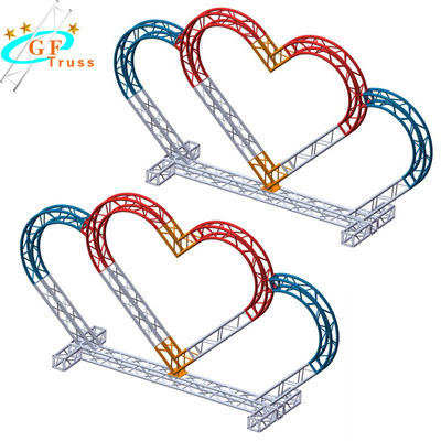 Sistema de aluminio del braguero del braguero del arco de la forma del amor para casarse la parte posterior del descenso del soporte