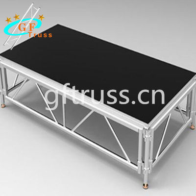 Plataforma de cristal portátil de la etapa del braguero que se casa de la etapa de la plataforma del móvil de aluminio del remolque en venta