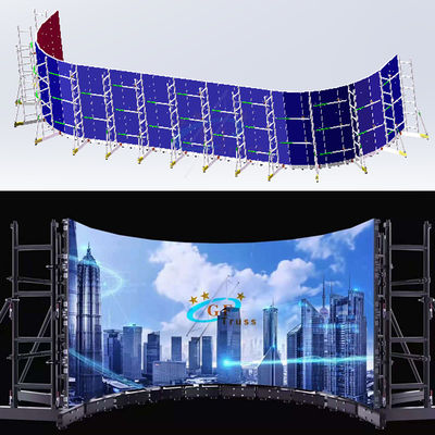 Sistema ligero del braguero de la ayuda del grupo del braguero de la pantalla del LED para el tamaño de gabinete de 640*480m m