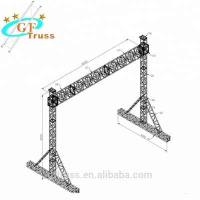 Braguero de aluminio de la espita del OEM para la exhibición del anuncio de la pantalla del LED