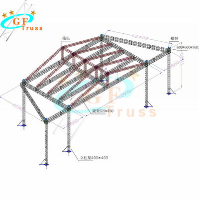 braguero al aire libre de aluminio del tejado del diseño popular con el dibujo del cad