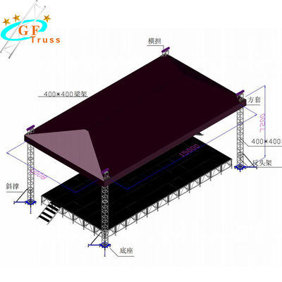 Braguero de aluminio de la pantalla de la etapa de iluminación de la espita 290*290m m LED
