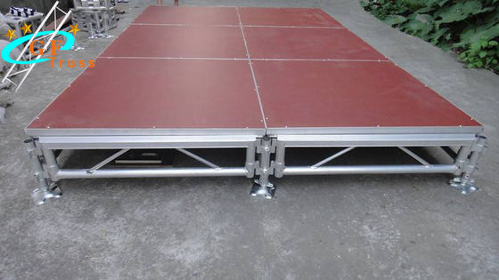 altura ajustable de aluminio el 1.2M Plywood Portable Stage de la celebración