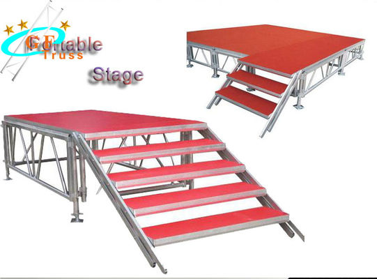 altura ajustable de aluminio el 1.2M Plywood Portable Stage de la celebración