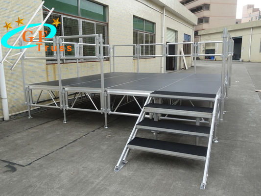 altura ajustable de aluminio el 1.2M Plywood Portable Stage de la celebración