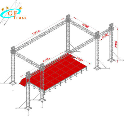 Braguero de la etapa al aire libre el 12M Spigot Aluminum Lighting