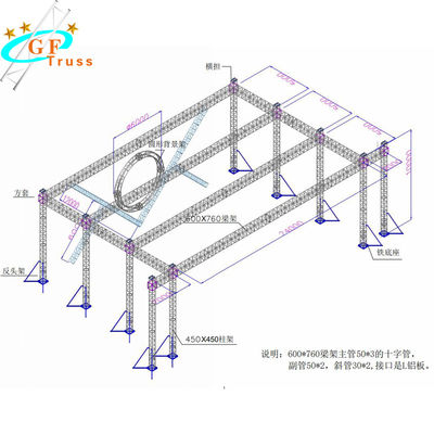 Peso ligero del sistema de la iluminación los 4M Aluminum Roof Truss de DJ