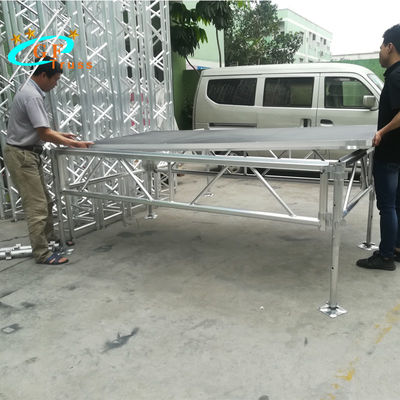 Etapa portátil antideslizante de aluminio del concierto de GF para la plataforma grande al aire libre de la madera contrachapada del acontecimiento