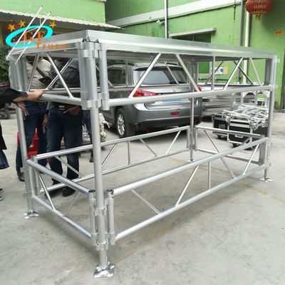 cubierta de aluminio de la etapa de la plataforma de la madera contrachapada con la pierna ajustable para el concierto, acontecimiento