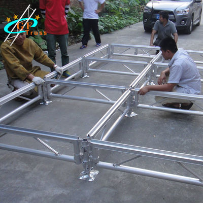 cubierta de aluminio de la etapa de la plataforma de la madera contrachapada con la pierna ajustable para el concierto, acontecimiento