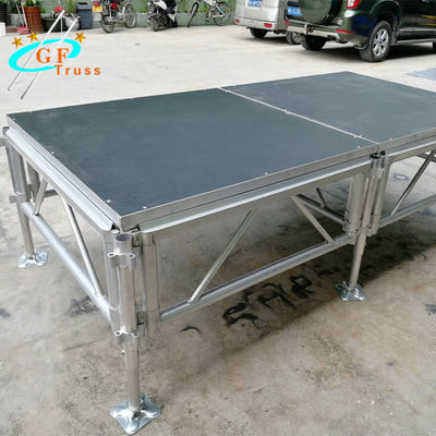 cubierta de aluminio de la etapa de la plataforma de la madera contrachapada con la pierna ajustable para el concierto, acontecimiento