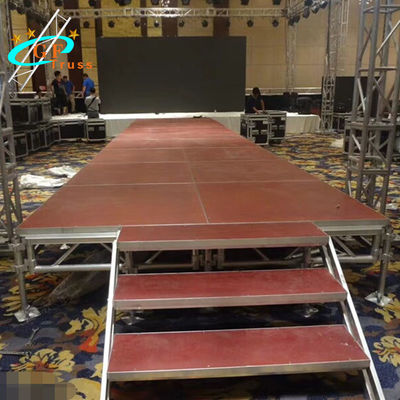 Plataforma ajustable de la etapa, canalización vertical elegante portátil de la etapa del coro modular de la plataforma para la exhibición del acontecimiento