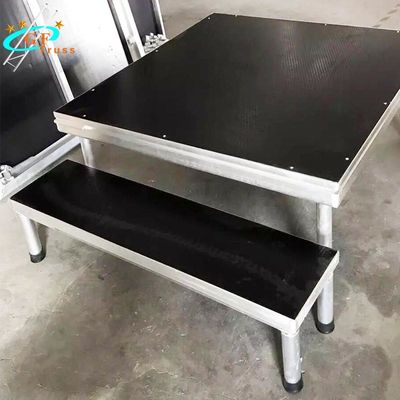 Etapa de aluminio portátil durable el 1.22*1.22M del plegamiento 4Legs