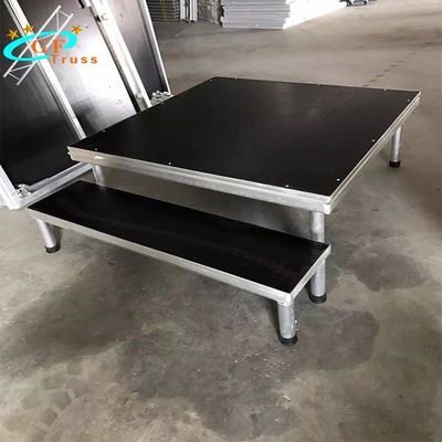 Etapa de aluminio portátil durable el 1.22*1.22M del plegamiento 4Legs