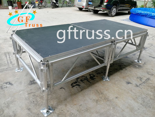 Etapa de aluminio portátil el 1.22*1.22M del braguero del plexiglás interior