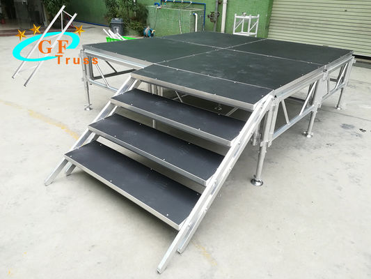 Plataforma de aluminio ligera de la etapa de la boda del concierto de DJ con las piernas ajustables