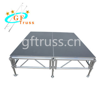 Plataforma de aluminio ligera de la etapa de la boda del concierto de DJ con las piernas ajustables