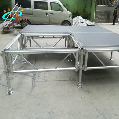 Plataforma ajustable de la etapa de la madera contrachapada de la altura para el funcionamiento al aire libre
