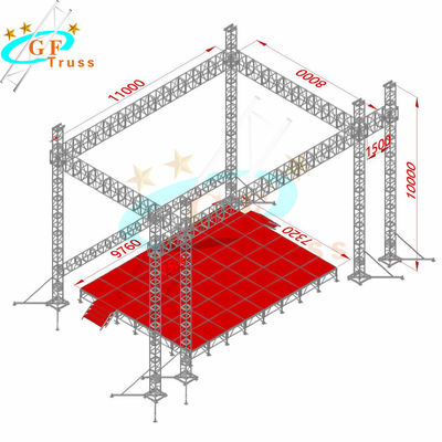 Sistema cuadrado de aluminio del braguero del tejado plano de la espita para la exposición
